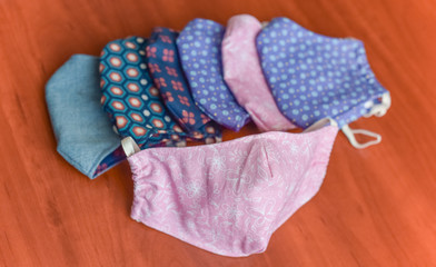 Stop virus ! Textile homemade cotton mask  