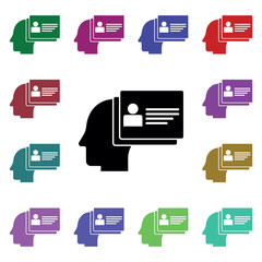 Harmony in mind multi color icon. Simple glyph, flat vector of human mind icons for ui and ux, website or mobile application