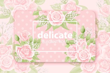 Elegant floral background for your card, flyer, invitation template