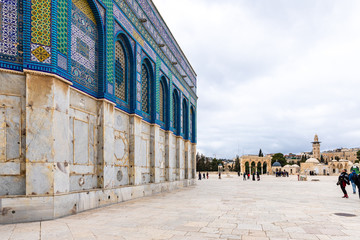 Fototapeta premium The interior of the Temple Mount in the Old Town of Jerusalem in Israel