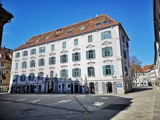 Fototapeta na wymiar Färberplatz und Mehlplatz Graz