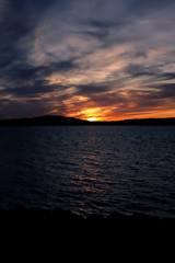 sunset on lake 