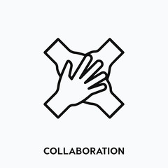 Fototapeta premium collaboration icon vector. collaboration icon vector symbol illustration. Modern simple vector icon for your design. collaboration icon vector 