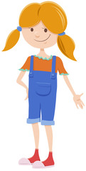 cute girl comic character cartoon illustration