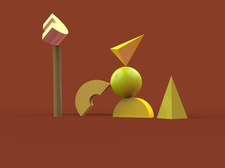 minimal abstract background 3d rendering abstract geometric shape 