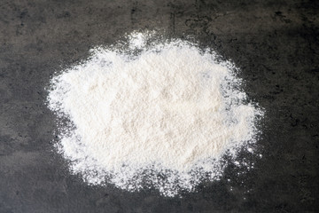 baking bread at home flour on a gray background