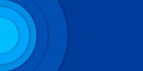 Bright blue background with white circle rings texture design, new geometric pattern paper 