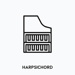 harpsichord icon vector. harpsichord symbol sign