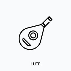 lute icon vector. lute symbol sign