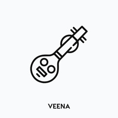 veena icon vector. veena symbol sign