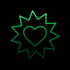 heart with stars nolan icon. Simple thin line, outline vector of Heartbeat icons for ui and ux, website or mobile application