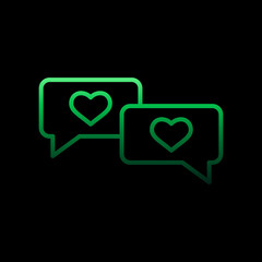 love to chat heart nolan icon. Simple thin line, outline vector of Heartbeat icons for ui and ux, website or mobile application