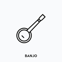 banjo icon vector. banjo symbol sign