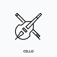 cello icon vector. cello symbol sign