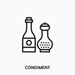 Condiment icon vector. Condiment icon vector symbol illustration. Modern simple vector icon for your design. Condiment icon vector	