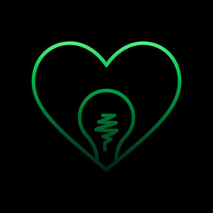 love idea heart nolan icon. Simple thin line, outline vector of Heartbeat icons for ui and ux, website or mobile application