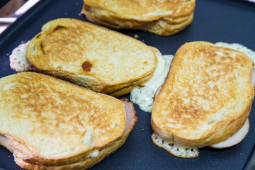 Fresh toasted cheese toasts