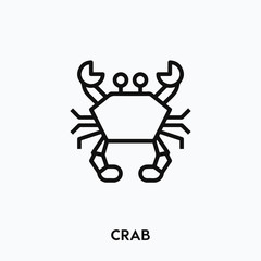 crab icon vector. crab symbol sign