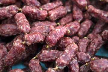 Traditional Lithuanian cured smoked sausage