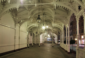 Garden colonnade in Karlovy Vary. Bohemia. Czech Republic