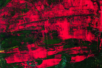 Obraz premium Abstract art background. Acrylic painting. Fragment of the canvas. Red texture. Modern Art. 