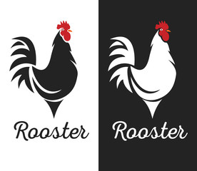 Rooster, Chicken Logo Vector Template Design Illustration