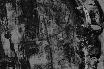 Abstract art background. Acrylic painting. Fragment of the canvas. Black texture. Modern Art.	
