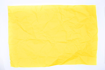 Yellow crumpled paper