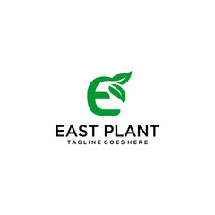 An illustration of the logo of the initial E joining the leaves looks natural.