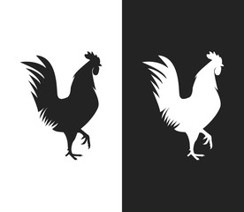 Rooster, Chicken Logo Vector Template Design Illustration