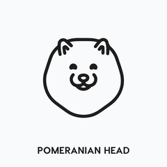 Pomeranian icon vector. head symbol sign