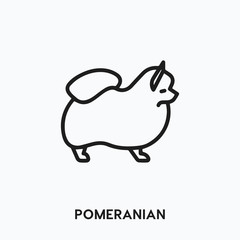Pomeranian icon vector. Pomeranian symbol sign