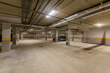 Russia, Moscow- November 20, 2019: interior room apartment modern bright cozy atmosphere. bright modern car garage