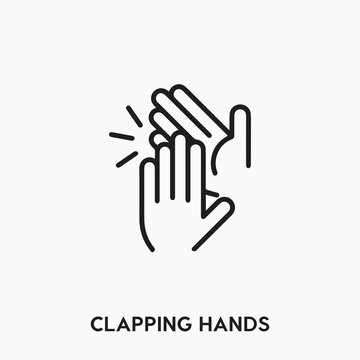 clapping hands icon vector. clapping symbol sign