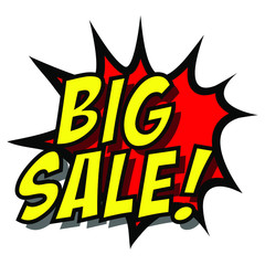 Cartoon Pop art style Big Sale - Vector Illustration
