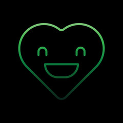 emoji excited nolan icon. Simple thin line, outline vector of heart emotions icons for ui and ux, website or mobile application