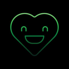 emoji excited nolan icon. Simple thin line, outline vector of heart emotions icons for ui and ux, website or mobile application