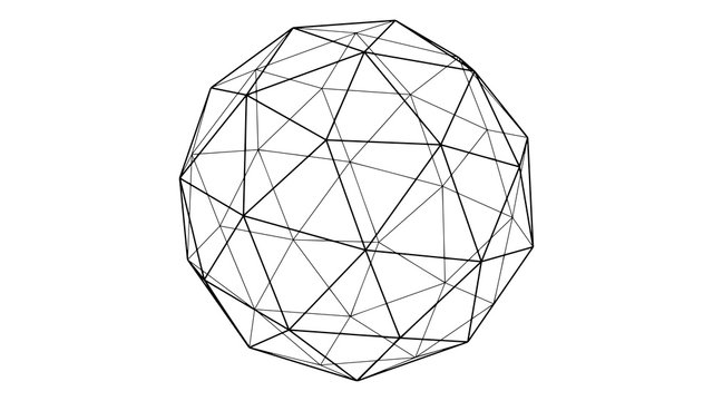 Abstract design, polygonal sphere shape, modern geometric pattern, vector illustration