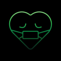 emoji fever nolan icon. Simple thin line, outline vector of heart emotions icons for ui and ux, website or mobile application