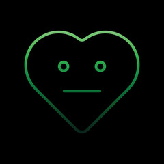 emoji natural nolan icon. Simple thin line, outline vector of heart emotions icons for ui and ux, website or mobile application