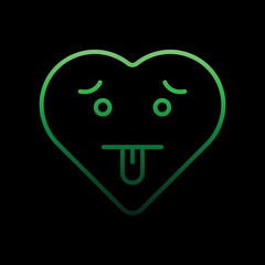bad emoji nolan icon. Simple thin line, outline vector of heart emotions icons for ui and ux, website or mobile application