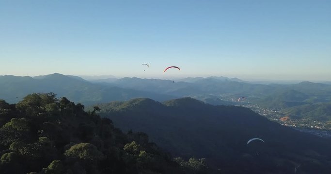 Paraglider at Morro Azul in Santa Catarina