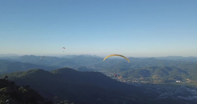 Paraglider at Morro Azul in Santa Catarina