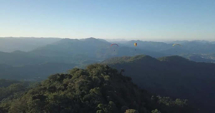 Paraglider at Morro Azul in Santa Catarina