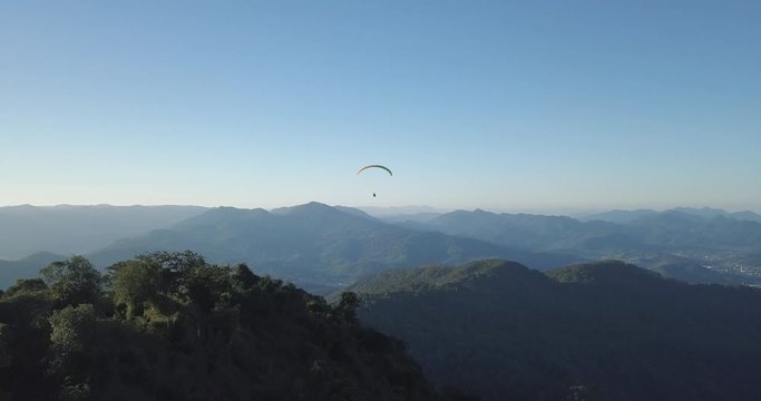 Paraglider at Morro Azul in Santa Catarina