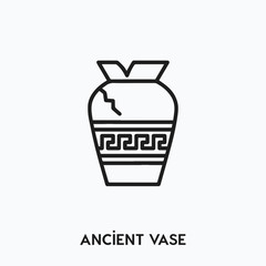 ancient vase icon vector. vase symbol sign