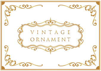 vintage ornament. floral decorative frame.