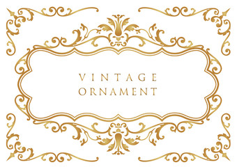 vintage ornament. floral decorative frame.