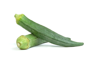 okra isolated on white background