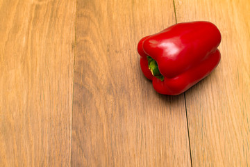 Fresh bell pepper lie on the board